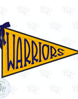 Applique Pennant Warriors Digital Embroidery Design