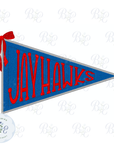 Applique Pennant Jayhawks Digital Embroidery Design
