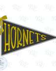 Applique Pennant Hornets Digital Embroidery Design