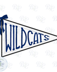 Applique Pennant Wildcats Digital Embroidery Design