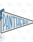 Applique Pennant Panthers Digital Embroidery Design