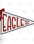 Applique Pennant Eagles Digital Embroidery Design