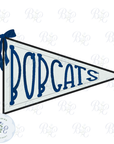 Applique Pennant Bobcats Digital Embroidery Design