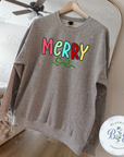 MERRY Applique Digital Embroidery Design