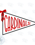 Applique Pennant Cardinals Digital Embroidery Design