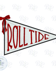 Applique Pennant Roll Tide Digital Embroidery Design