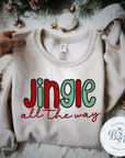 Jingle all the way Applique Digital Embroidery Design