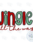 Jingle all the way Applique Digital Embroidery Design