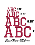 Mini Skinny College Native BX Font Digital Embroidery Design