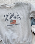 USA 250 Years of Freedom Embroidered Sweatshirt