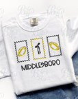 Custom Football Stamps Embroidered