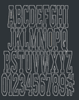 Classic Varsity Applique Bean Native BX Font Digital Embroidery Design