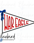 Applique Pennant War Eagle/Eagles Digital Embroidery Design