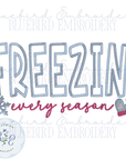Freezin' Every Season Applique Digital Embroidery Design