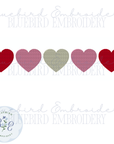 Hearts Filled Digital Embroidery Design