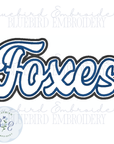 Foxes Single Satin Applique Digital Embroidery Design