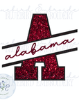 AL State Applique Digital Embroidery Design