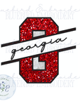GA State Applique Digital Embroidery Design
