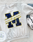 MI State Applique Digital Embroidery Design