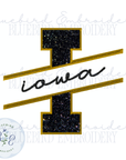 IA State Applique Digital Embroidery Design