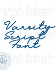 Varsity Script Native BX Font Digital Embroidery Design