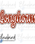 Longhorns Single Satin Applique Digital Embroidery Design