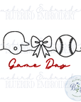 Baseball Game Day Digital Embroidery Design