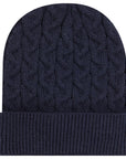 Classic Script Cable Knit Beanie