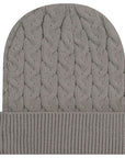 Classic Script Cable Knit Beanie