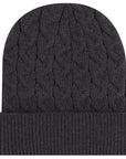 Classic Script Cable Knit Beanie