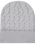 Classic Script Cable Knit Beanie
