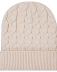 Classic Script Cable Knit Beanie