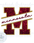 MN State Applique Digital Embroidery Design