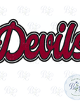 Devils Single Satin Applique Digital Embroidery Design