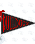 Applique Pennant Bulldogs Digital Embroidery Design