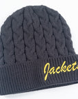 Classic Script Cable Knit Beanie