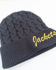 Classic Script Cable Knit Beanie