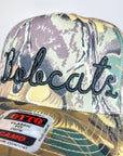 Bobcats Embroidered Script Camo Hat-3D Puff