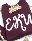 Custom Chenille Yarn Sweatshirt-Choose your team!
