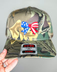 Patriotic Bow Camo Snapback
