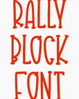 Rally Block Native BX Font Digital Embroidery Design