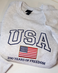 USA 250 Years of Freedom Embroidered Sweatshirt