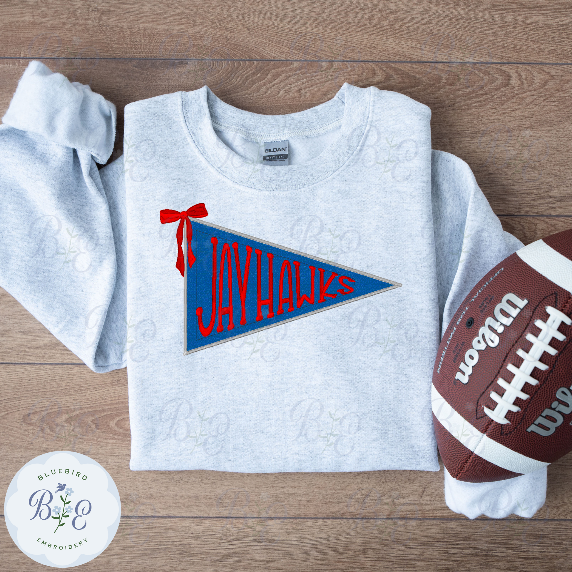 Applique Pennant Jayhawks Digital Embroidery Design