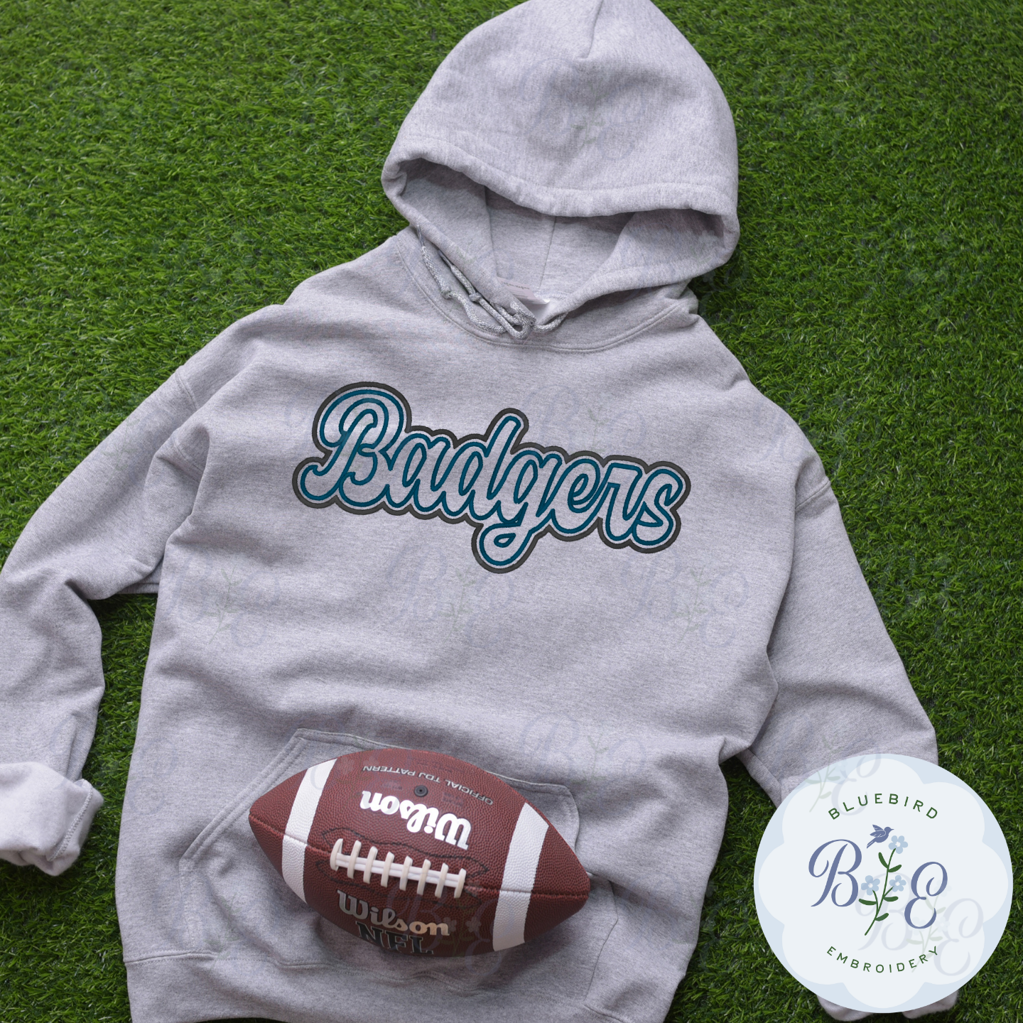 Badgers Single Satin Applique Digital Embroidery Design