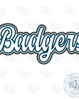 Badgers Single Satin Applique Digital Embroidery Design