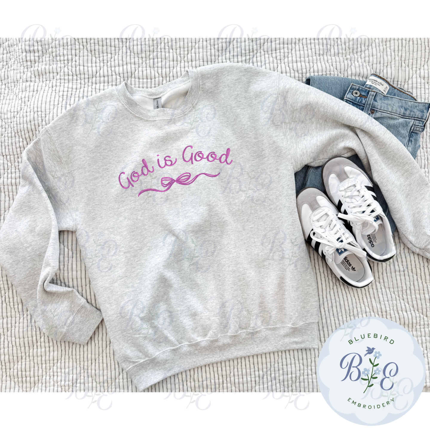 God is Good Embroidered Crewneck (BBE Original)