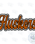 Huskers Single Satin Applique Digital Embroidery Design