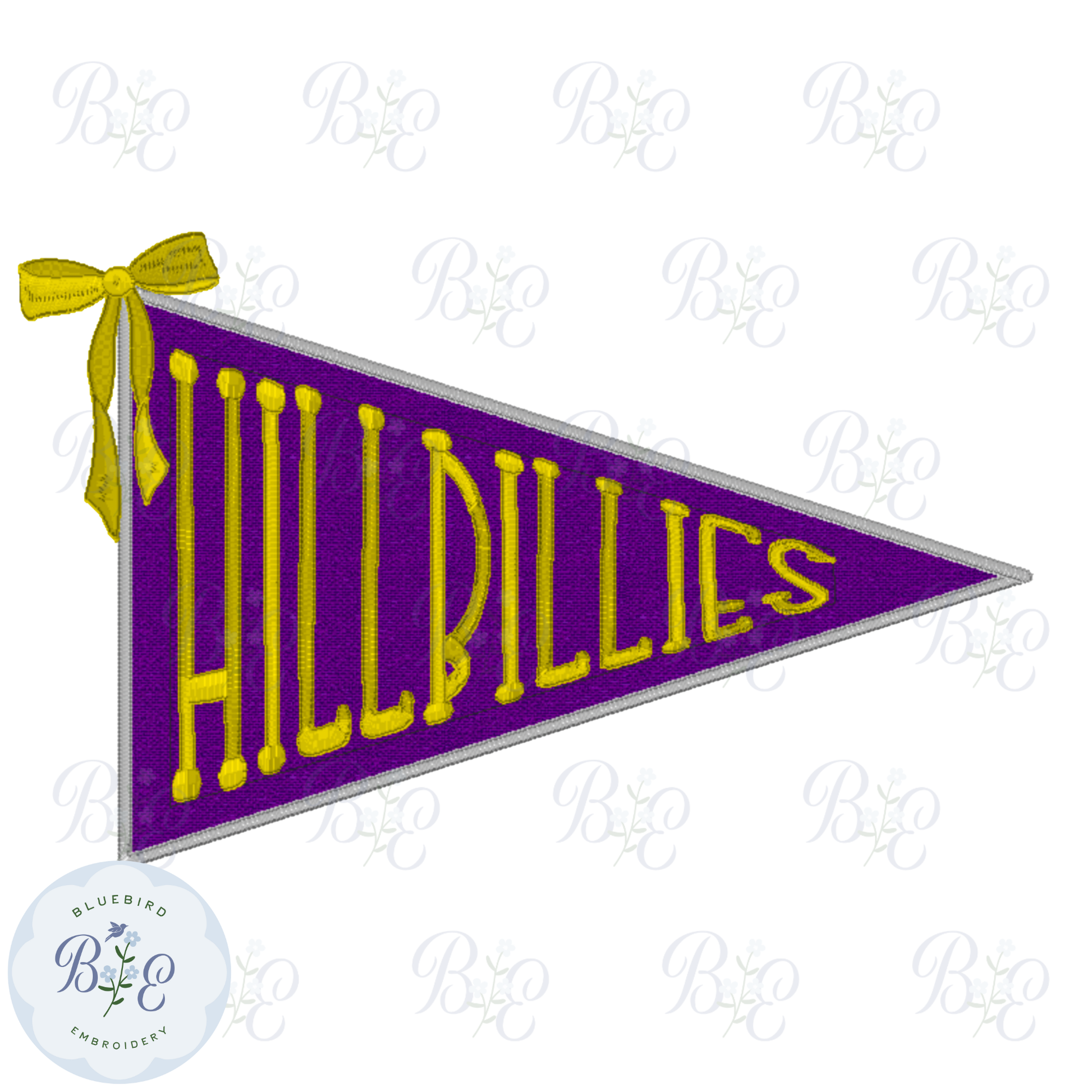 Applique Pennant Hillbillies Digital Embroidery Design