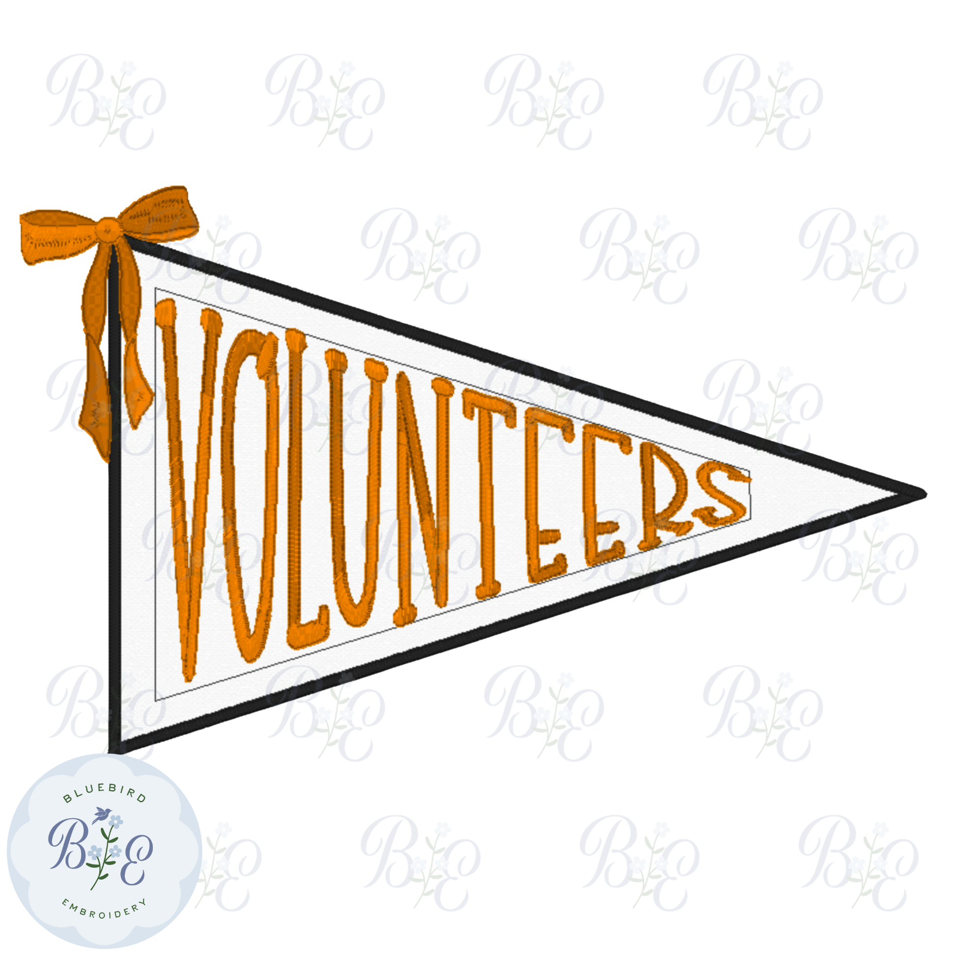 Applique Pennant Volunteers Digital Embroidery Design