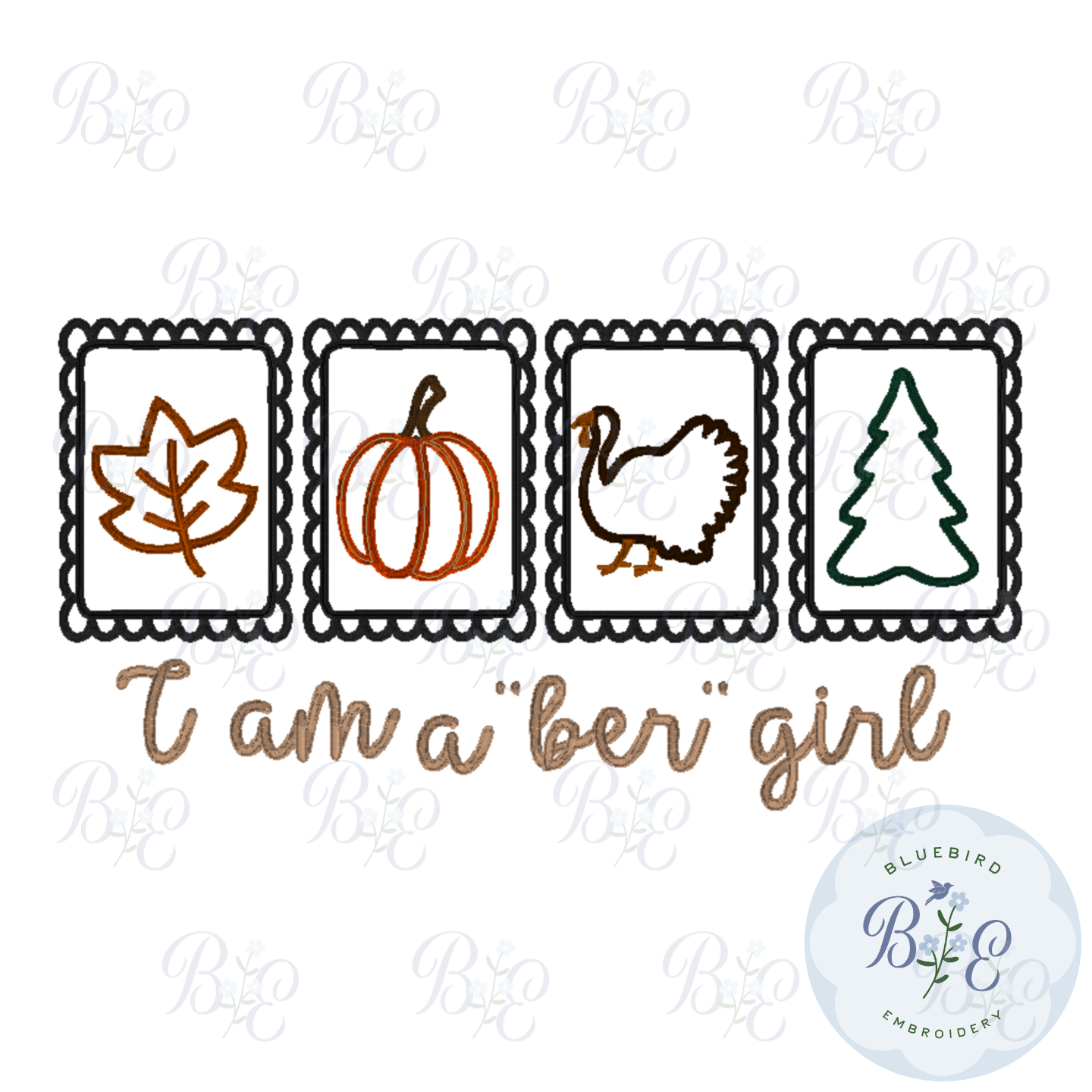 I am a "ber" girl Digital Embroidery Design